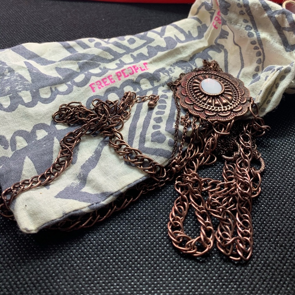 Free People Long Medallion Necklace
